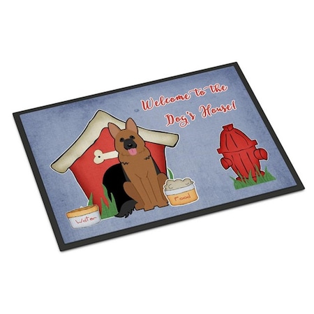 Carolines Treasures Dog House Collection German Shepherd Indoor or Outdoor Mat, 18 x 0.25 x 27 in. BB2821MAT